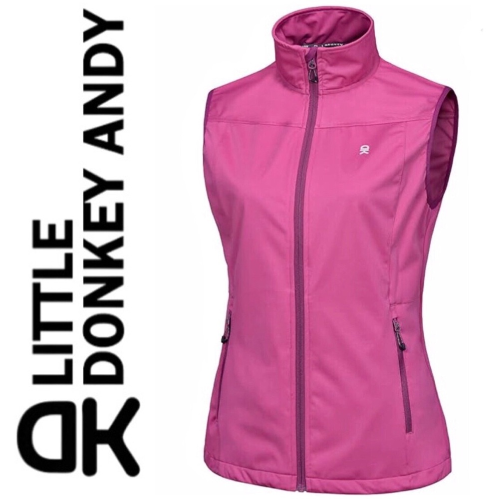 LITTLE DONKEY ANDY hot pink lightweight vest